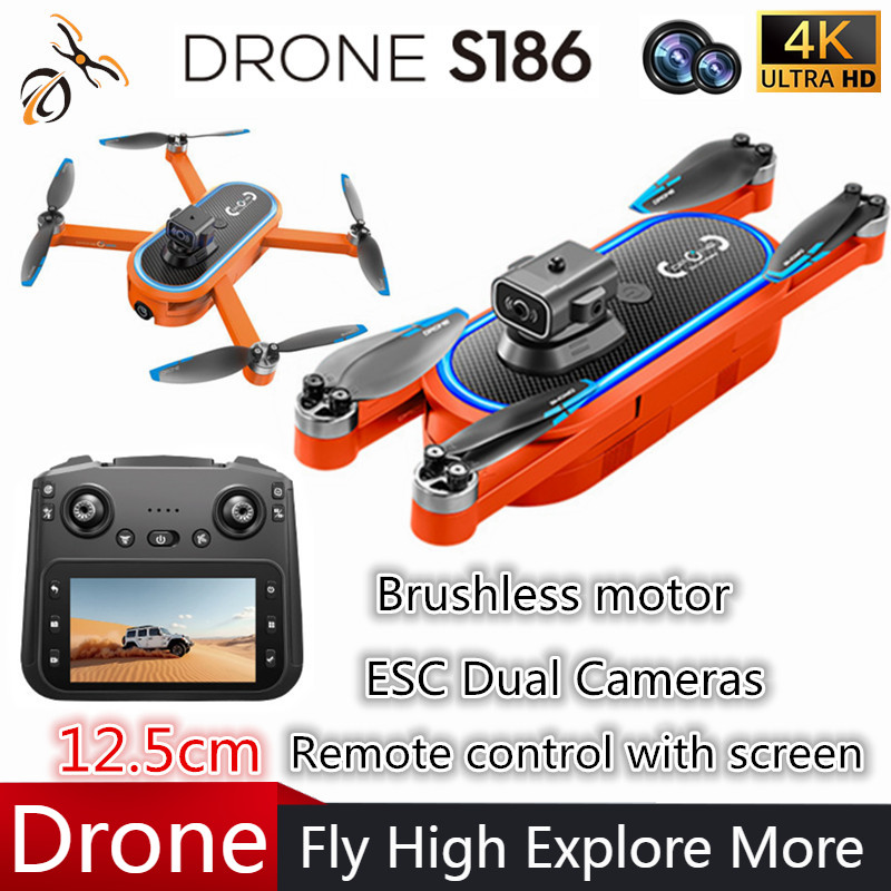 Drone Gimbal 2 Axis - 2025 S186 Drone Professionele 4K HD