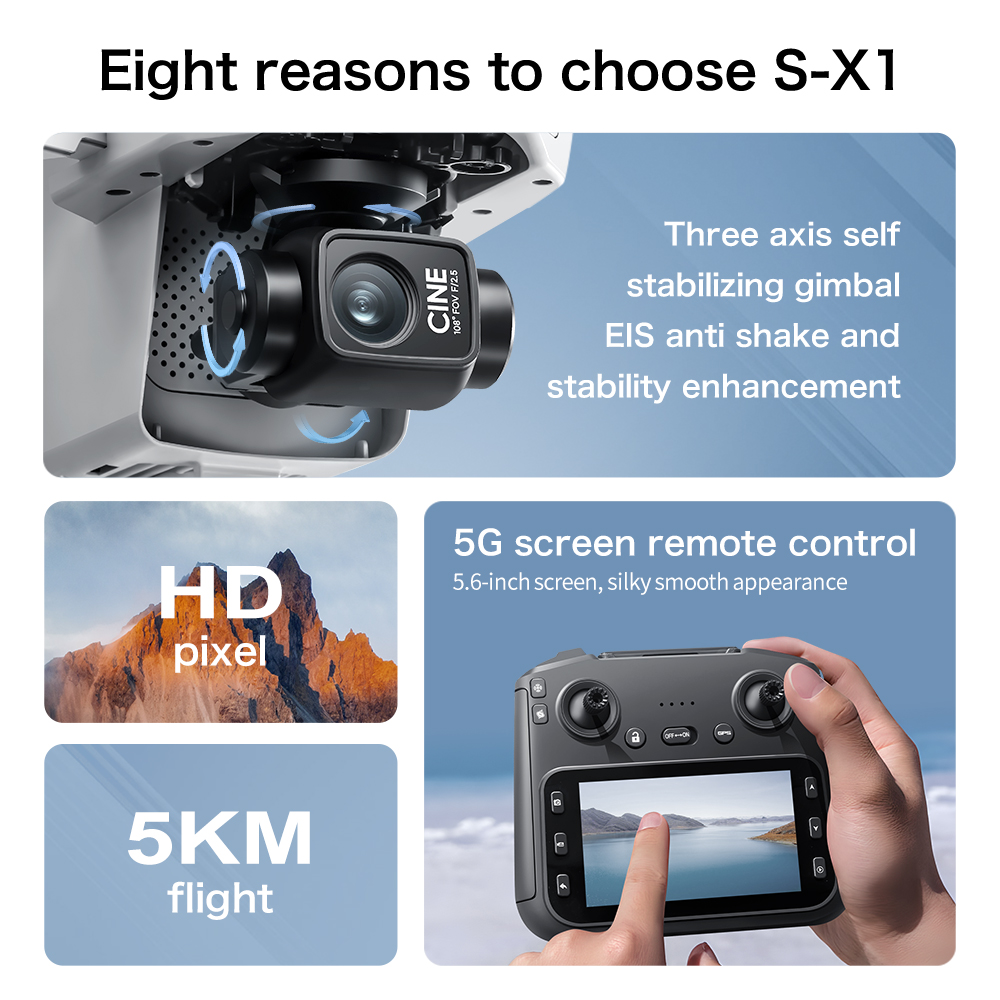 Lenovo S-X1 MAX GPS Drone 3-as - Drone Gimbal 3 Axis recensie en prijs